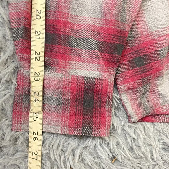 Hickory Shirt Co Men Extra Heavy Plaid Flannel Pearl Snap Red Black Gray 2XL NWT - Picture 6 of 8